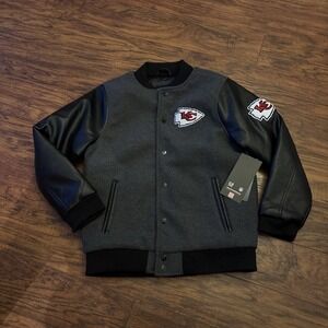 NWT-YOUTH-Kansas City Chiefs NFL Ultra Game Varsity Jacket-LARGE-(14/16)